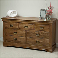 Yongyi new antique solid wood oak SHA07 wide seven pumping cabinet