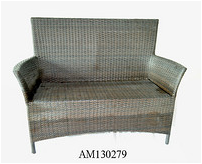 Plastic rattan outdoor sofa
