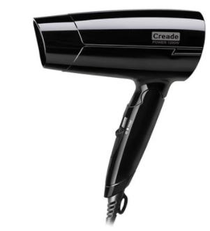 Foldable Hair Dryer, ABS, 1200W, CE