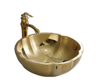 Bathroom-12099 Series-Electroplating art basin &amp; Toilet (COMESOON.COM)
