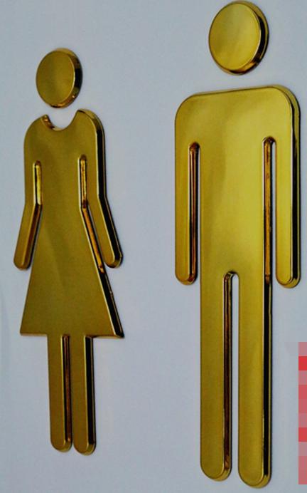 Toilet Sign,ABS,L12 *W 4cm