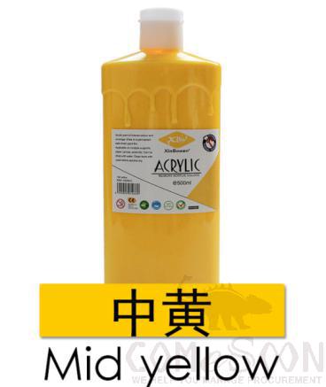 Acrylic paint, Mid Yellow