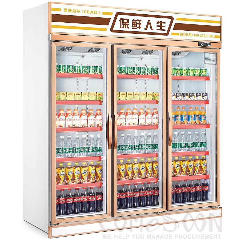 Four-Door Display Cabinet (Rose Golden Gate) 2600*800*2130mm