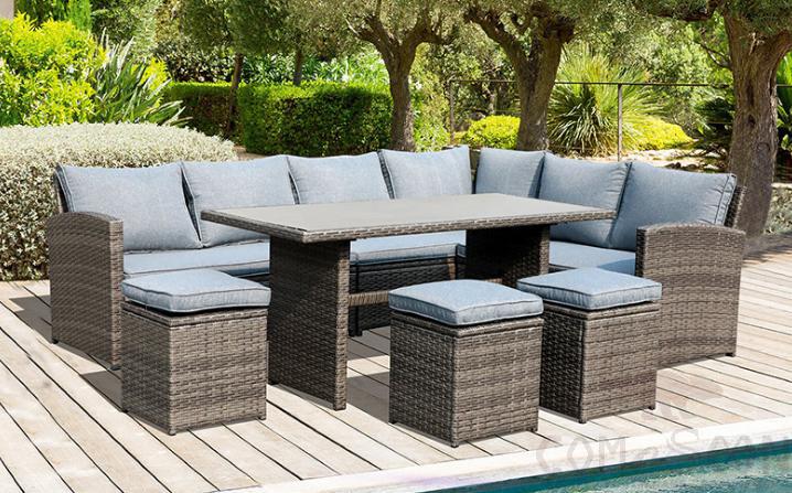 Outdoor tables and chairs,high density sponge,250*200*65*80cm