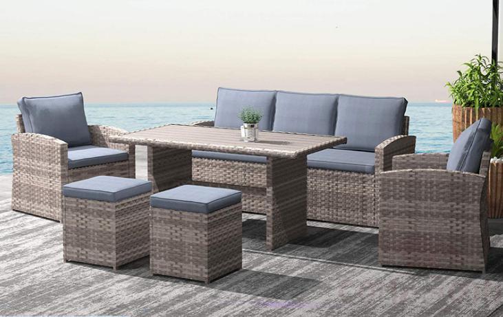 Outdoor tables and chairs,high density sponge,205*70*73cm