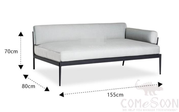 Outdoor Sofa-155cm,high-density sponge,155*80*70cm