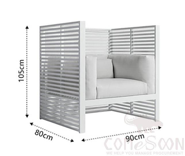 Outdoor Sofa,high resilience sponge,90*80*105cm
