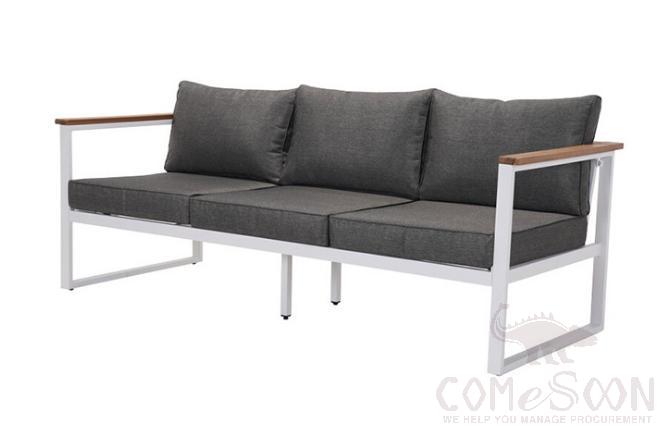 Outdoor metal sofa-220cm,high-density sponge + high-quality doll cotton,220*70*75cm