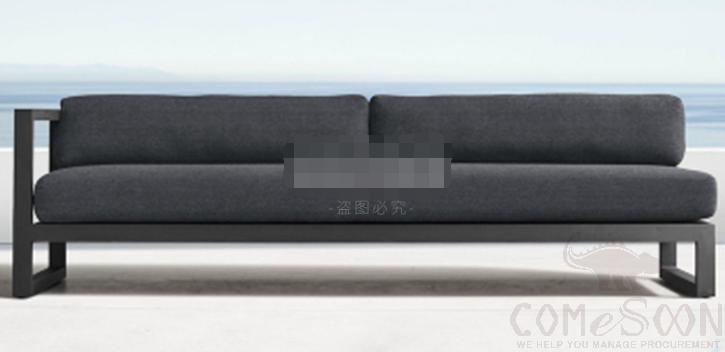 Outdoor metal sofa-195cm,high density sponge,195*75*70cm