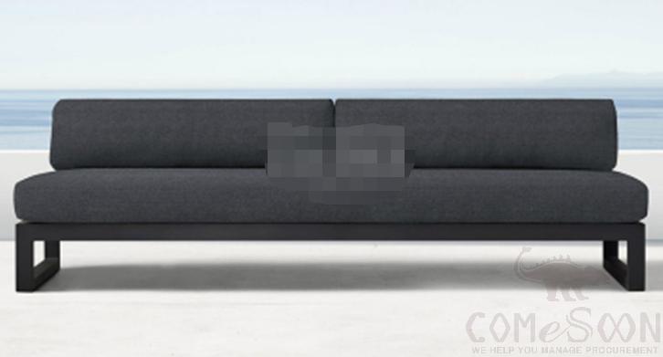 Outdoor metal sofa-190cm,high density sponge,190*75*70cm