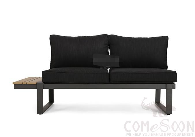 Outdoor aluminum sofa-167cm,high density sponge + doll cotton,167*83*75cm
