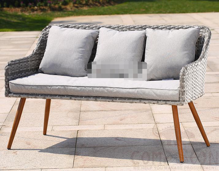 Outdoor rattan chair-160cm,high density sponge + waterproof fabric + doll cotton,160*56*80cm