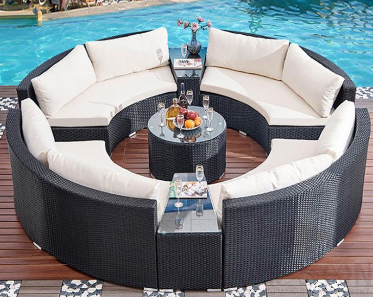 Outdoor table and chair,high density sponge,φ300*80*72cm