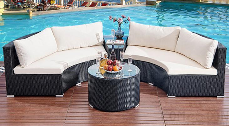 Outdoor table and chair,high density sponge,φ300*80*72cm