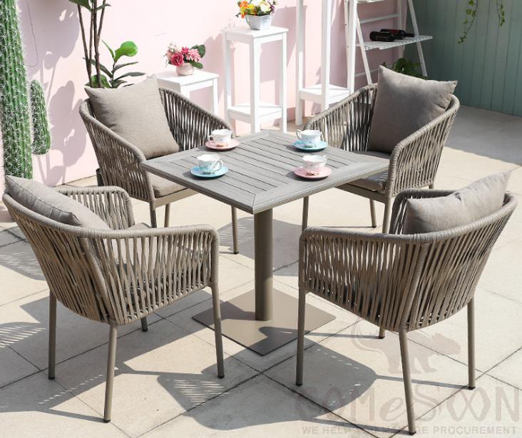 Outdoor tables and chairs