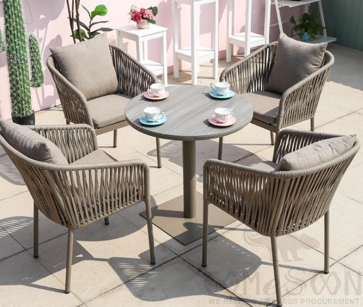 Outdoor tables and chairs