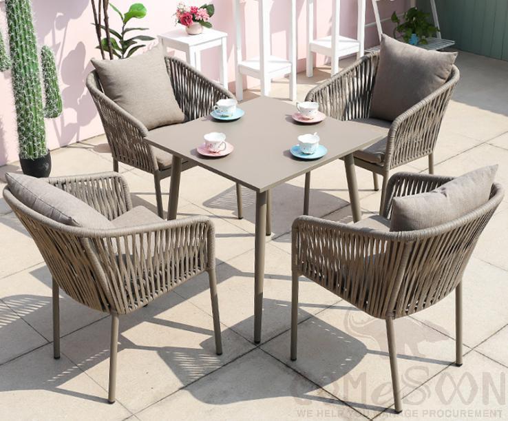 Outdoor tables and chairs