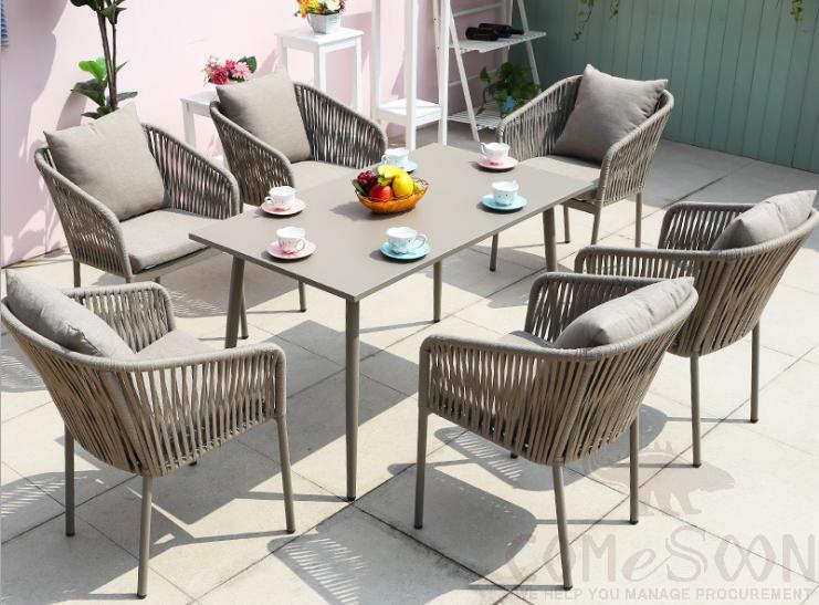 Outdoor tables and chairs