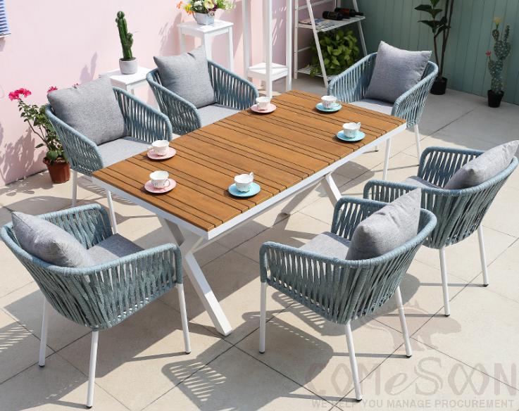 Outdoor tables and chairs
