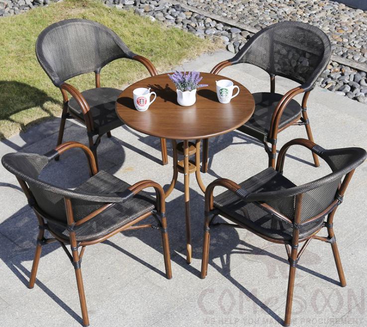 Outdoor tables and chairs