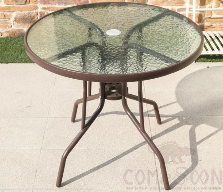 Outdoor glass table-φ80cm