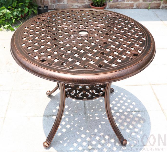 Outdoor cast aluminum table-φ80cm