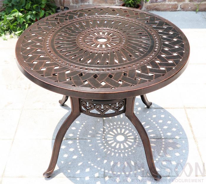 Outdoor cast aluminum table-φ90cm