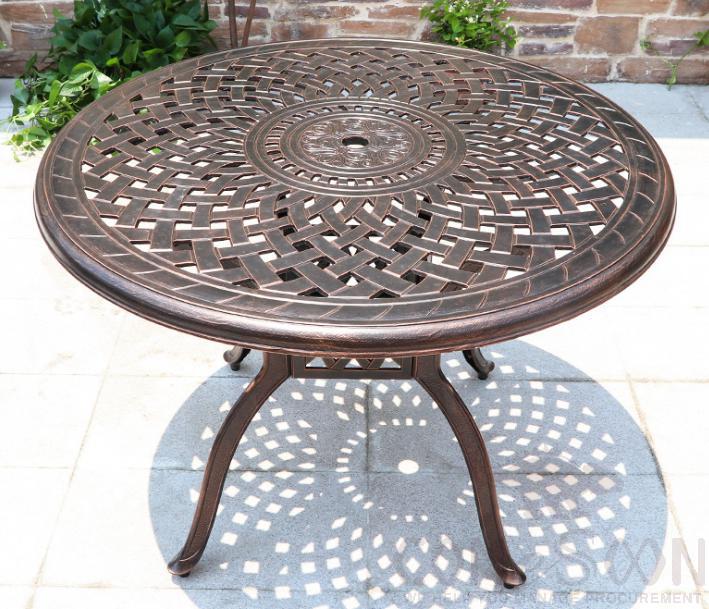 Outdoor cast aluminum table-φ106cm