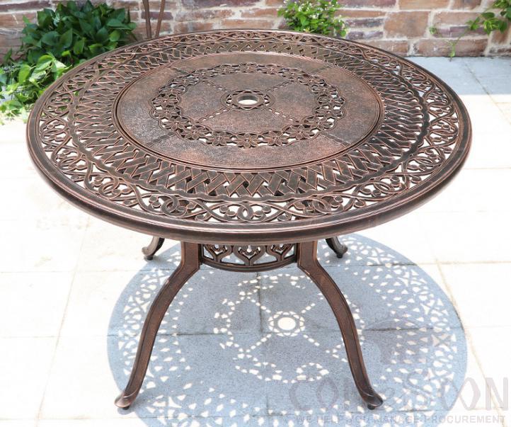 Outdoor cast aluminum table-φ106cm