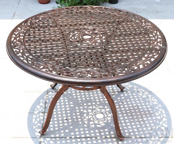 Outdoor cast aluminum table-φ120cm