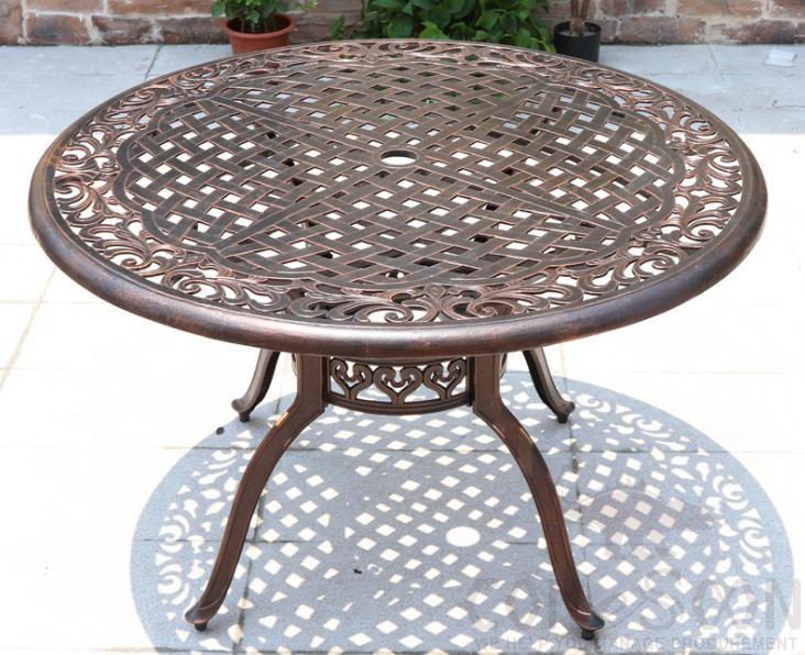 Outdoor cast aluminum table-φ120cm