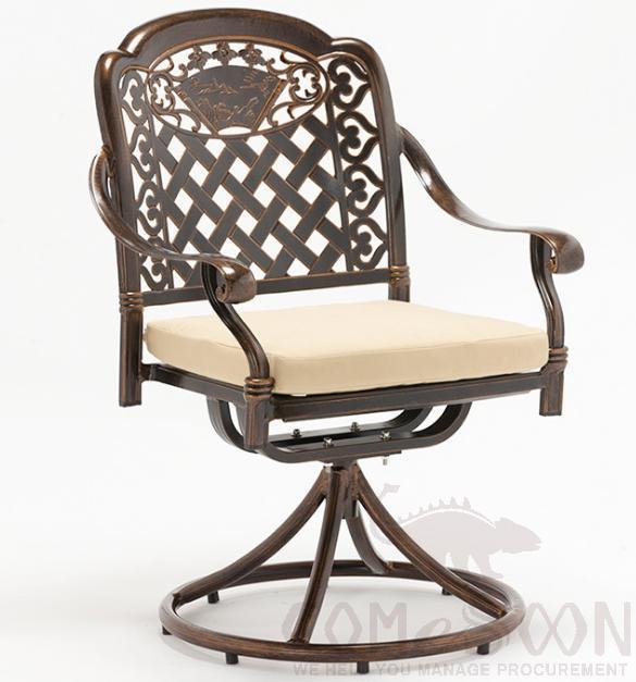 Outdoor cast aluminum chair
