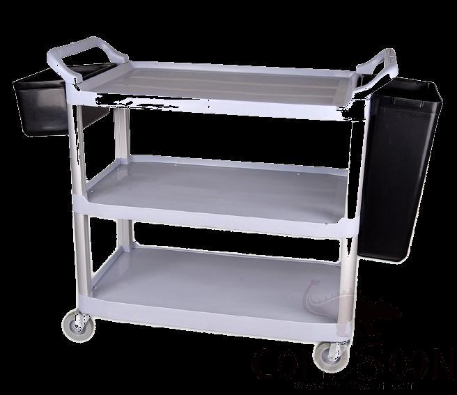 Small Round Tube Three Layer Dining Car With Bucket
L107*W42*H90.5Cm