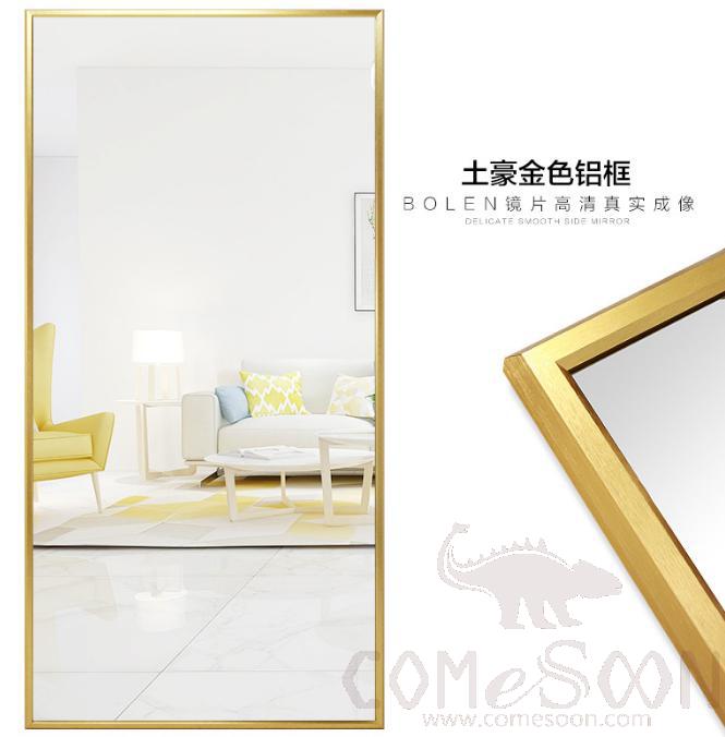 Aluminum frame wall-mounted mirror-gold-800mm*1800mm