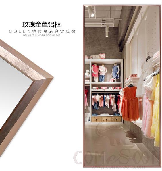 Aluminum frame wall-mounted mirror-rose gold-800mm*1800mm