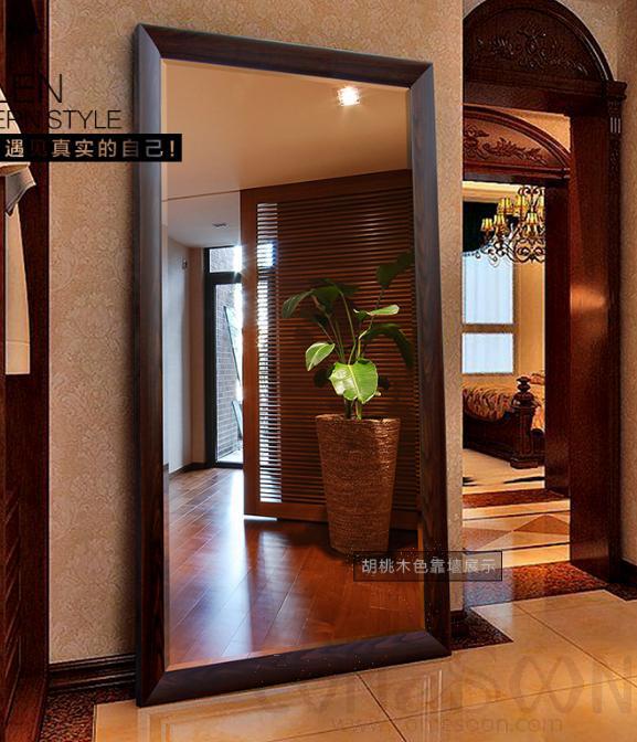 Wall-mounted mirror-walnut-500mm*1500mm