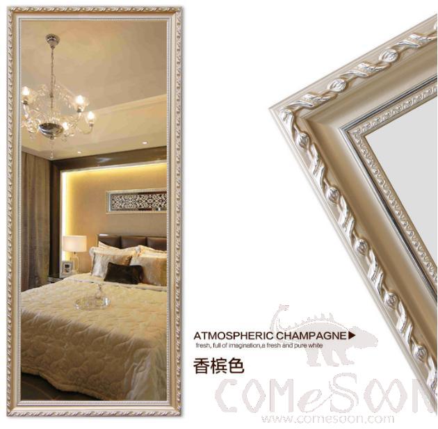 Solid wood wall mirror-champagne-500mm*1500mm