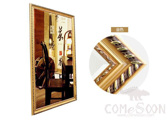 Solid wood wall-mounted mirror-gold-500mm*1500mm