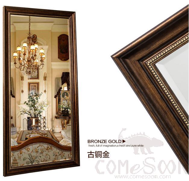 Wall-mounted mirror-bronze gold-500mm*1500mm