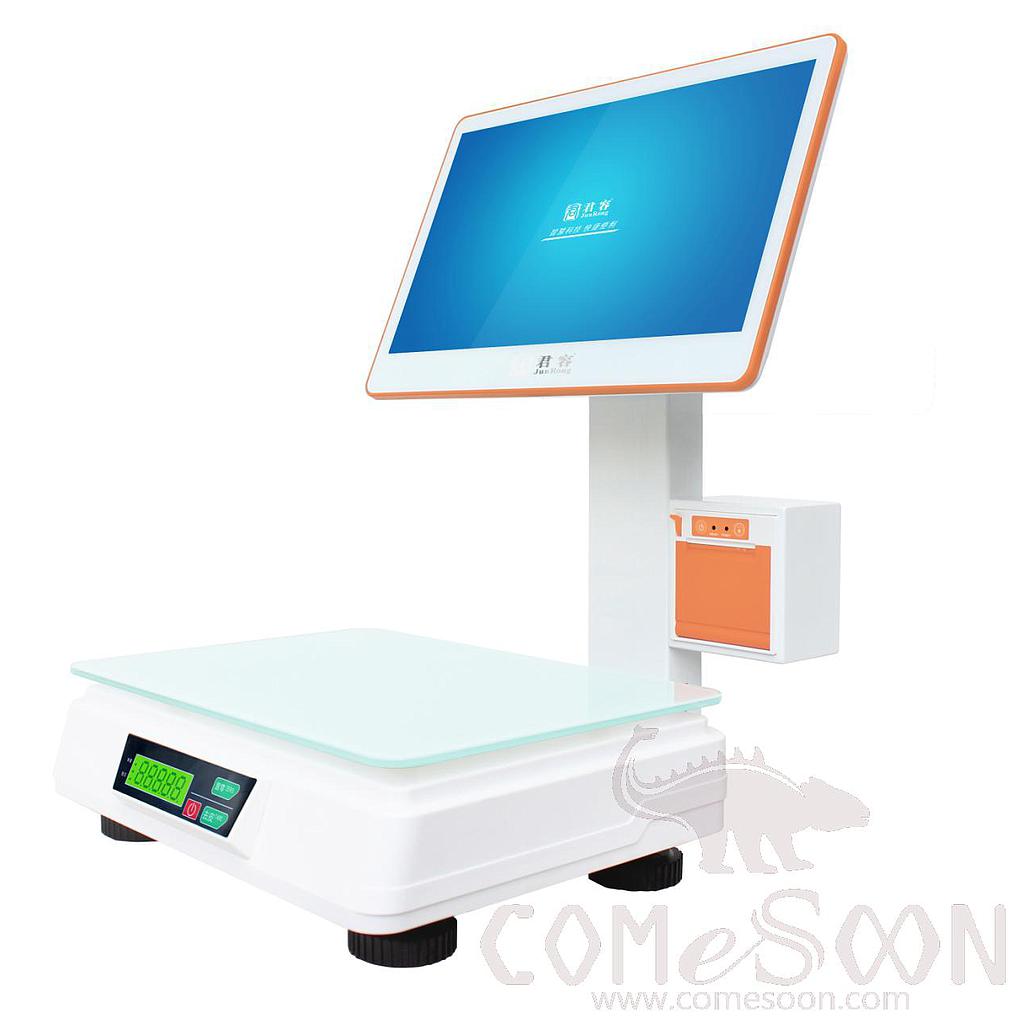 Windows System Integrated Cash Register C578 ，15.4，Color: White Orange