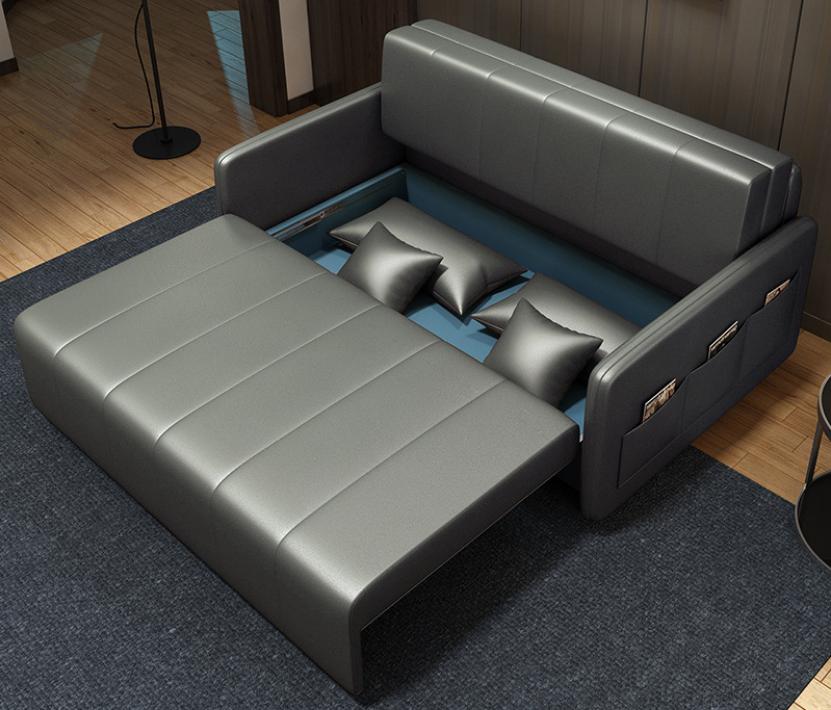 Sofa bed-microfiber leather-Sofa:195*100*85cm Bed:180*195cm