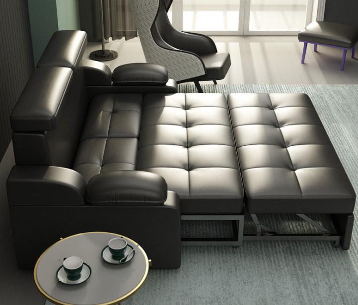 Sofa bed-microfiber leather-Sofa:220*100*100cm Bed:180*190cm