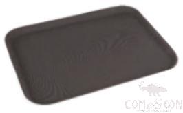 Brown Anti-Skid Rectangle Serving Tray， L35*W27cm
