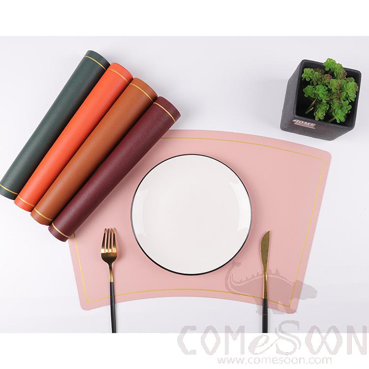 Placemat With Gold Border，PU，29*50 CM