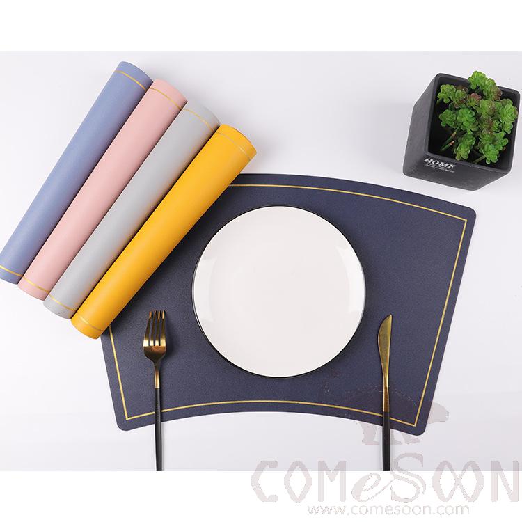 Placemat With Gold Border，PU，29*50 CM