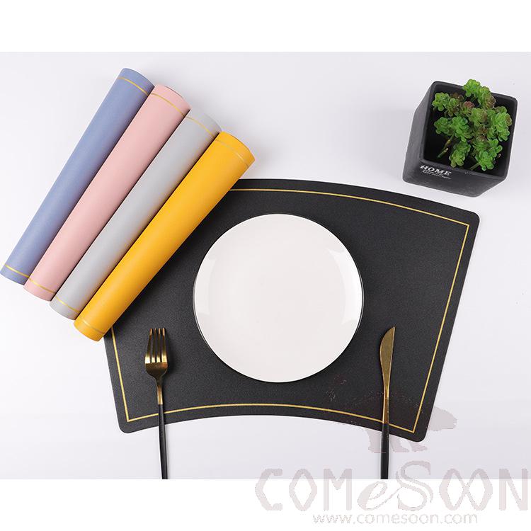 Placemat With Gold Border，PU，29*50 CM