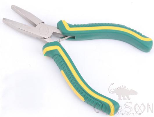 Flat Nose Pliers 5&quot;，High Carbon Steel + Pp &amp; Tpr Handle