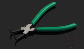 Internal Bent Circlip Pliers 7&quot;，Cr-V Alloy Steel