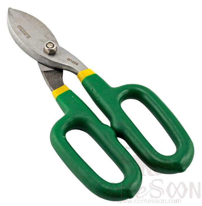 Tin Cutter 10，High Carbon Steel + Rubberized Handle