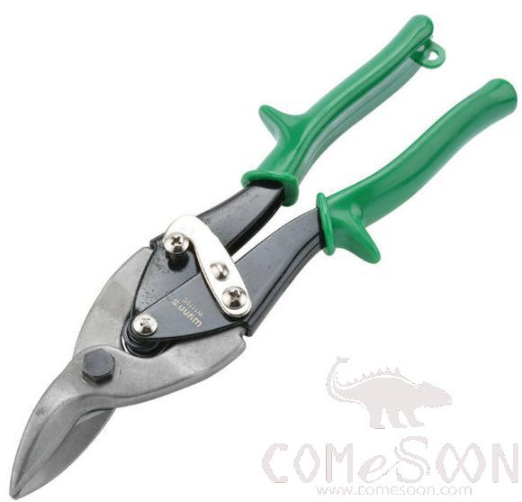Aviation Shear 10 (Right Curved Cutting Head)，High Carbon Steel + Rubberized Handle